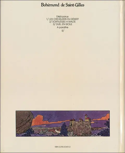 Verso de l'album Bohémond de Saint-Gilles Tome 4 L'or des croisés