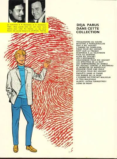 Verso de l'album Ric Hochet Tome 23 La ligne de mort