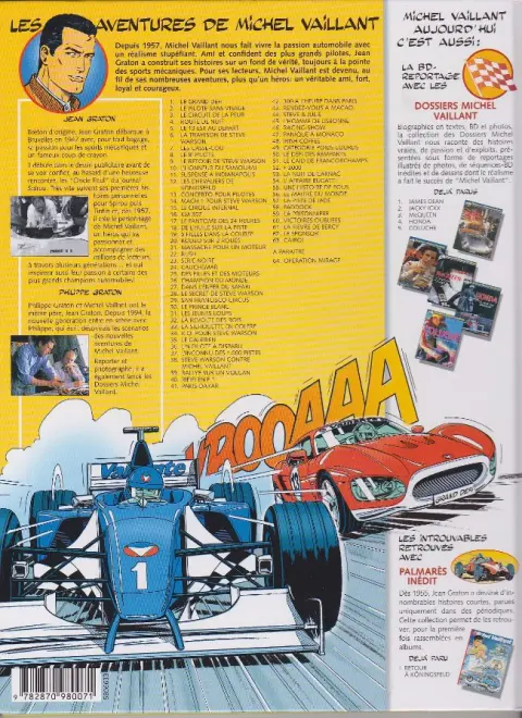 Verso de l'album Michel Vaillant Tome 48 Irish coffee