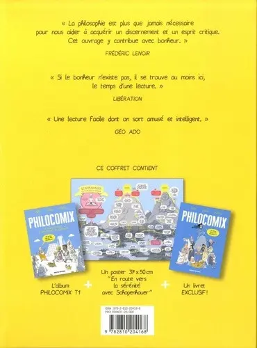 Verso de l'album Philocomix Tome 1 Je pense donc je suis heureux !
