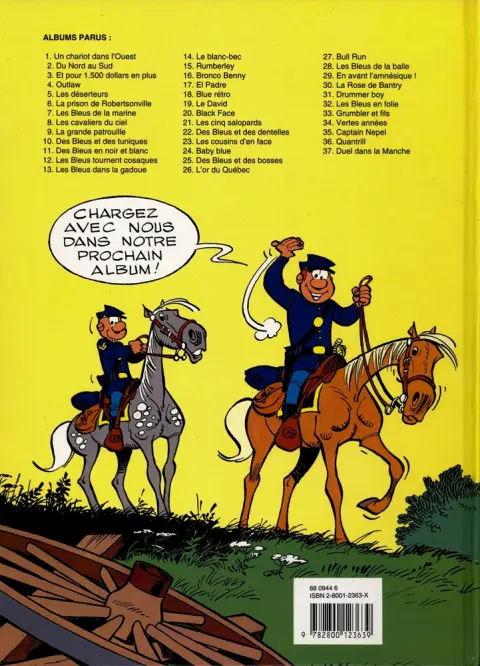 Verso de l'album Les Tuniques Bleues Tome 32 Les Bleus en folie