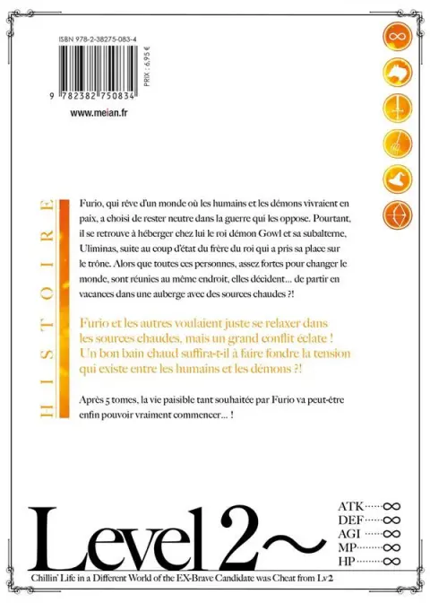 Verso de l'album Chillin' life in a different world Tome 5