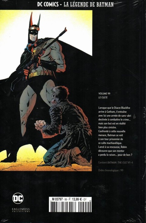 Verso de l'album DC Comics - La Légende de Batman Volume 99 Le Culte