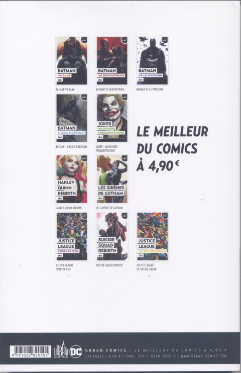 Verso de l'album Le meilleur de DC Comics Tome 6 Harley Quinn Rebirth