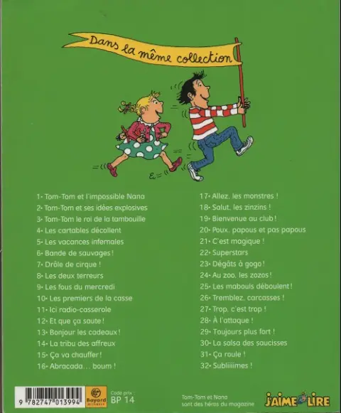 Verso de l'album Tom-Tom et Nana Tome 21 C'est magique !