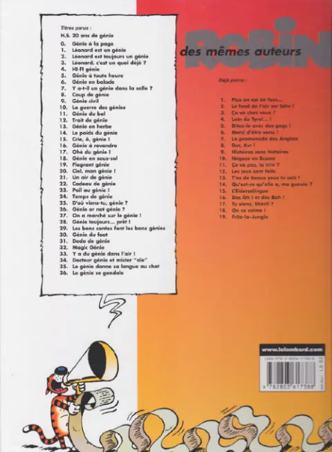 Verso de l'album Léonard Tome 29 Les bons contes font les bons génies