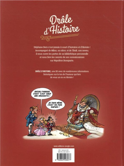 Verso de l'album Drôle d'histoire Napoléon Bonaparte