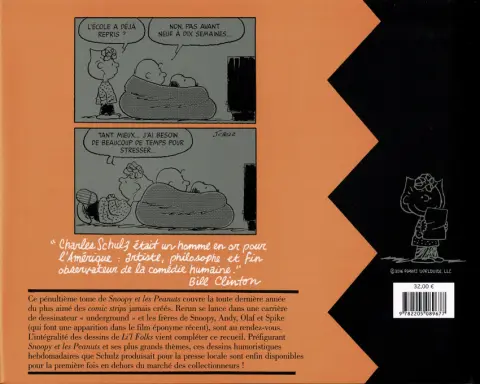 Verso de l'album Snoopy & Les Peanuts Tome 25 1999 - 2000