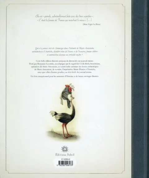 Verso de l'album Marie-Antoinette