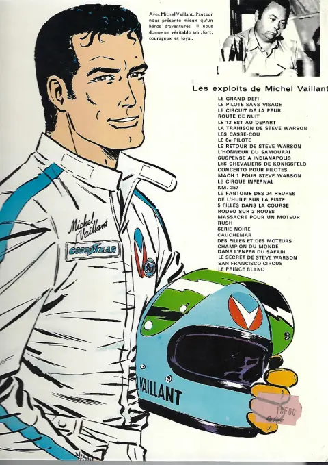 Verso de l'album Michel Vaillant Tome 10 L'honneur du Samouraï