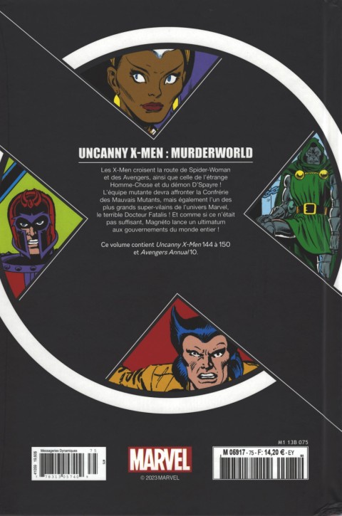 Verso de l'album X-Men - La Collection Mutante Tome 75 Uncanny X-Men : Murderworld