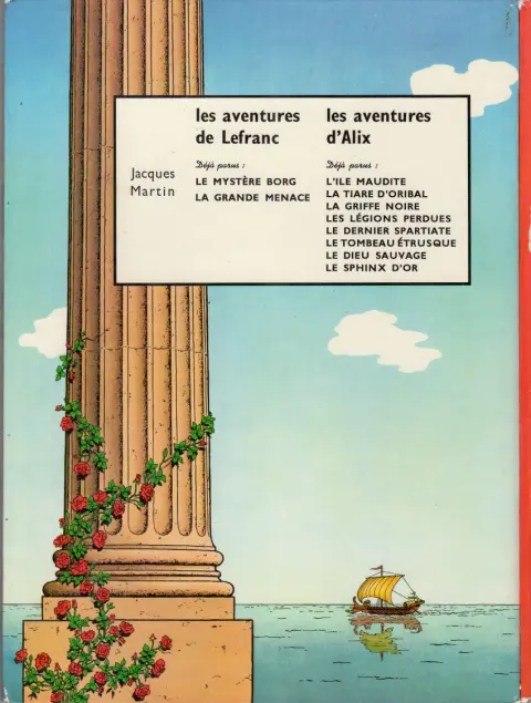 Verso de l'album Alix Tome 2 Le sphinx d'or