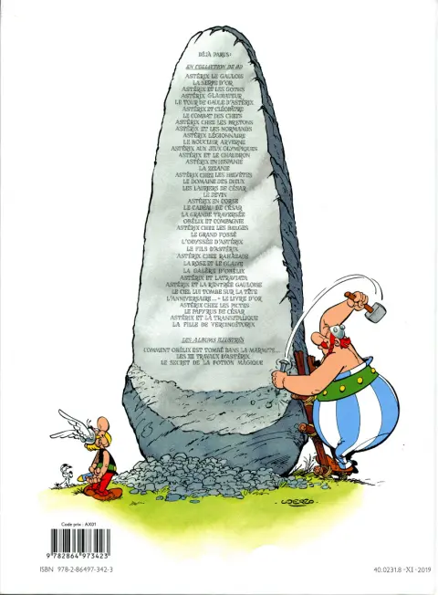 Verso de l'album Astérix Tome 38 La Fille de Vercingétorix