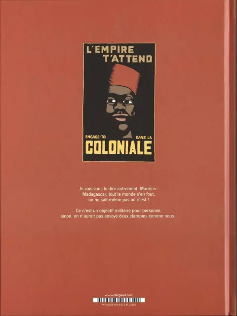 Verso de l'album Commando colonial