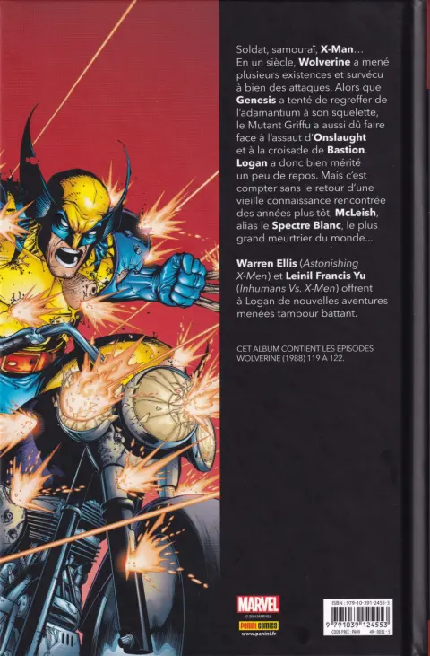 Verso de l'album Wolverine - La mort aux trousses
