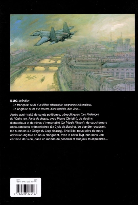 Verso de l'album Bug Livre 3