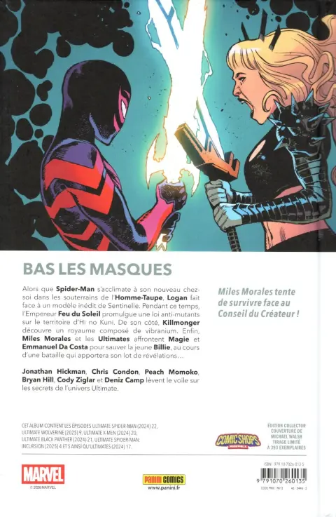 Verso de l'album Ultimate Universe 14