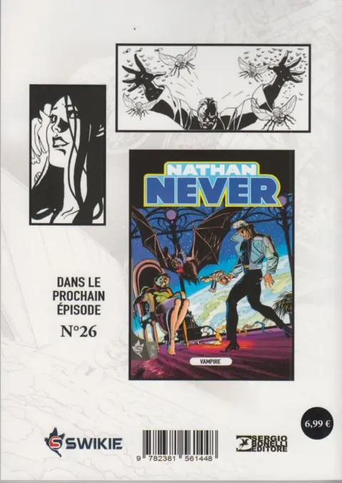 Verso de l'album Nathan Never Swikie N° 25 Les Justiciers