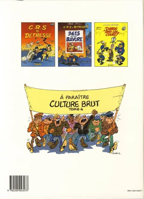 Verso de l'album CRS = Détresse Tome 3 Danse avec les coups !