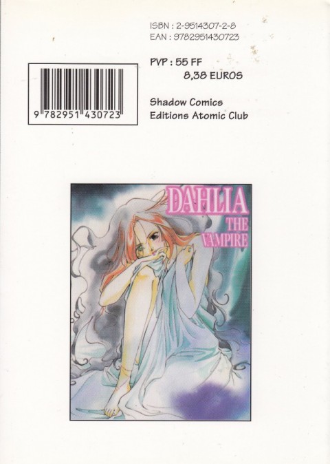 Verso de l'album Dahlia le vampire