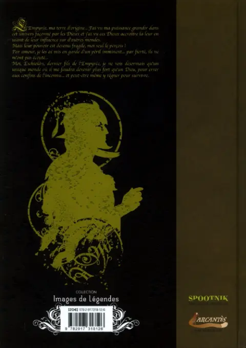 Verso de l'album Le Vertige des Origines I