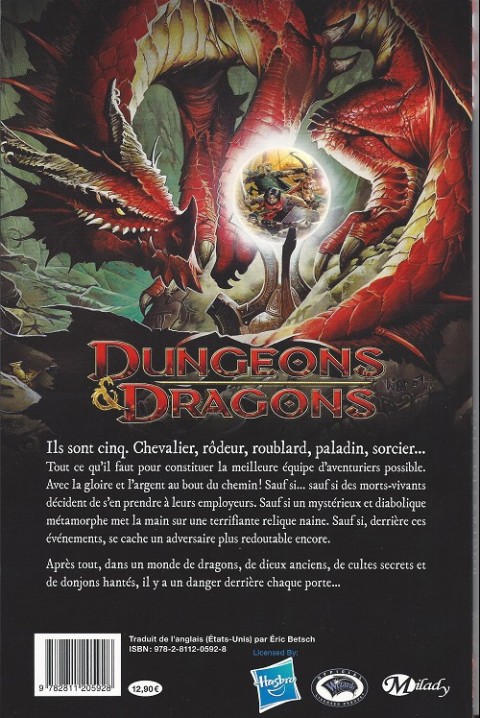 Verso de l'album Dungeons & Dragons Tome 1 Le Fléau des ombres