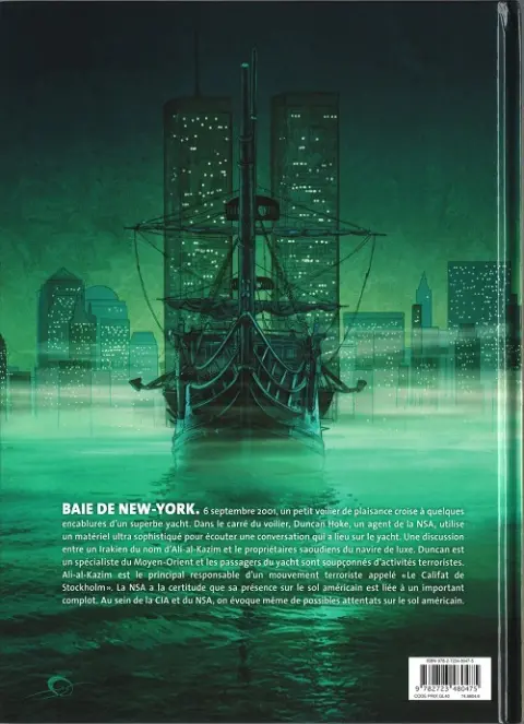 Verso de l'album 12 septembre Tome 1 Le Califat de Stockholm