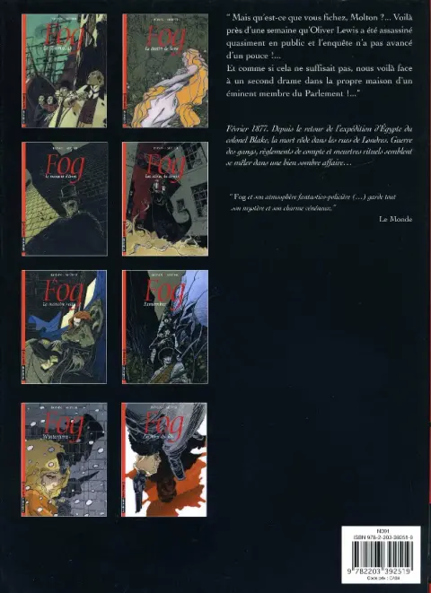 Verso de l'album Fog Tome 8 Au nom du fils