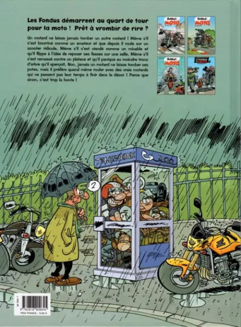 Verso de l'album Les fondus de moto Tome 4