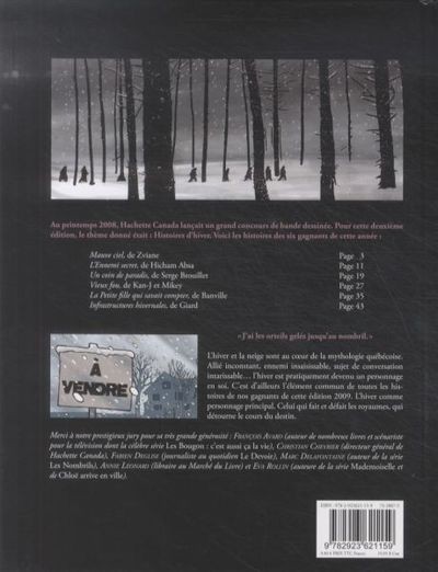 Verso de l'album Histoires d'hiver