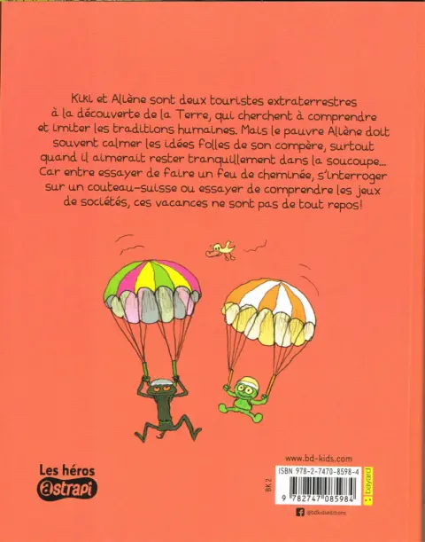 Verso de l'album Kiki et Aliène Tome 5 Zone interdite