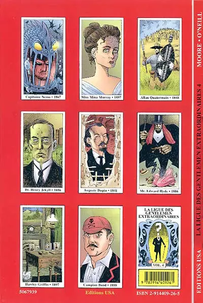 Verso de l'album La Ligue des Gentlemen Extraordinaires Volume 4
