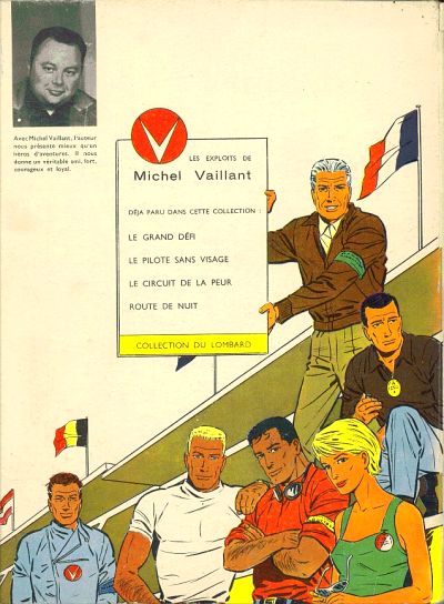Verso de l'album Michel Vaillant Tome 5 Le 13 est au départ