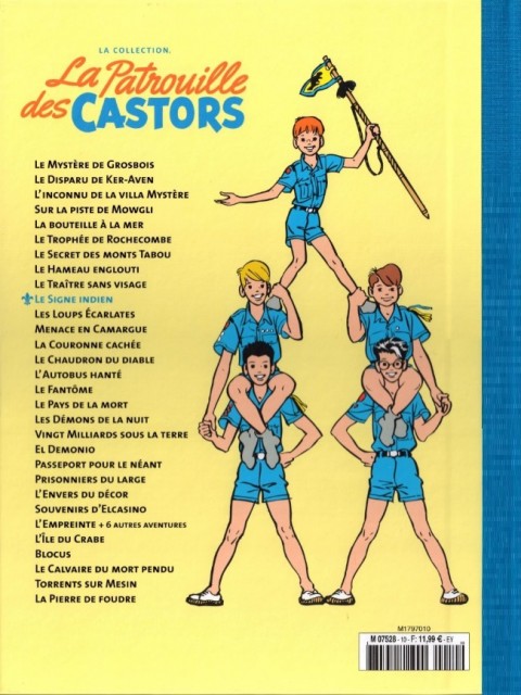 Verso de l'album La Patrouille des Castors La collection - Hachette Tome 10 Le signe indien