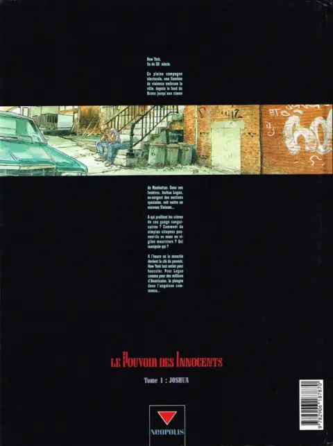Verso de l'album Le Pouvoir des Innocents Tome 1 Joshua