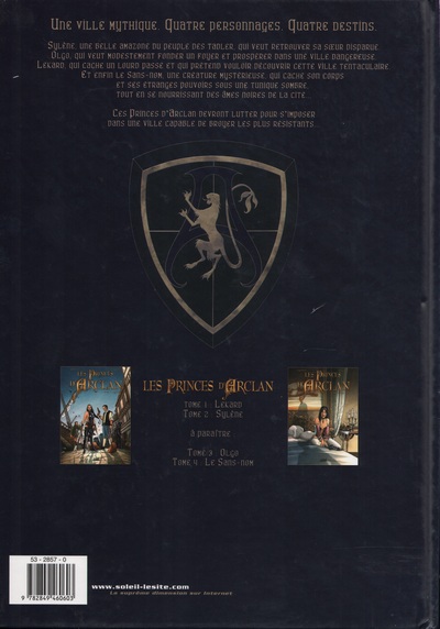 Verso de l'album Les Princes d'Arclan Tome 2 Sylène