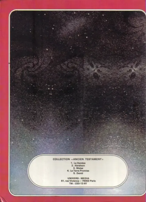 Verso de l'album Ancien testament Tome 1 La Genèse, Les récits de la Création