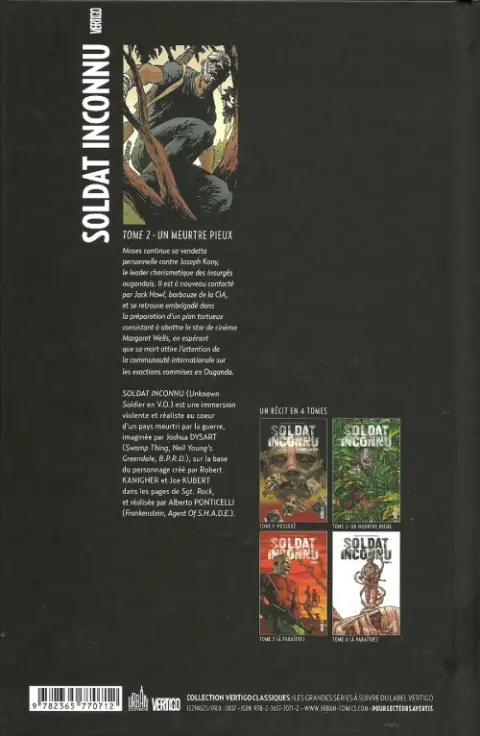 Verso de l'album Soldat inconnu Tome 2 Un meutre pieux