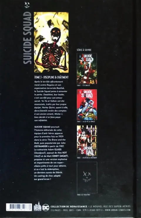 Verso de l'album Suicide Squad Tome 3 Discipline & Châtiment