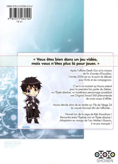 Verso de l'album Sword Art Online - Mother's Rosario 001