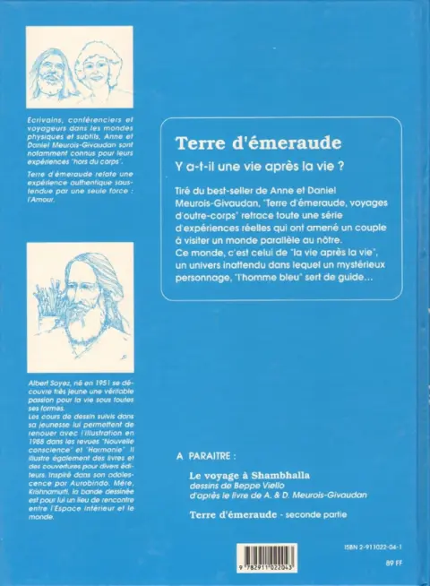 Verso de l'album Terre d'émeraude Tome 1 Voyages d'outre-corps