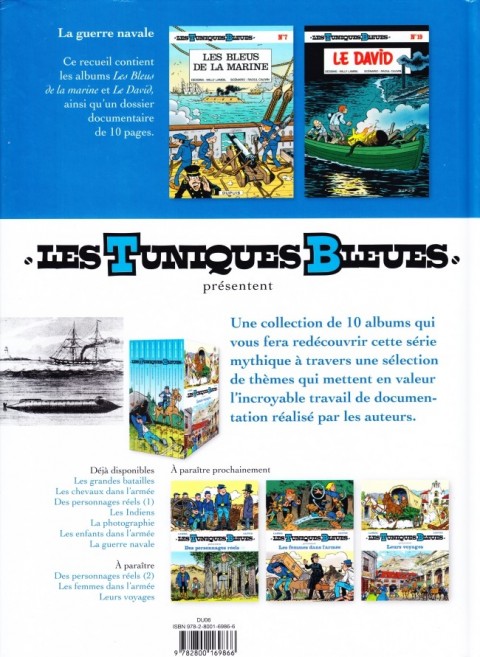 Verso de l'album Les Tuniques Bleues présentent 7 La guerre navale