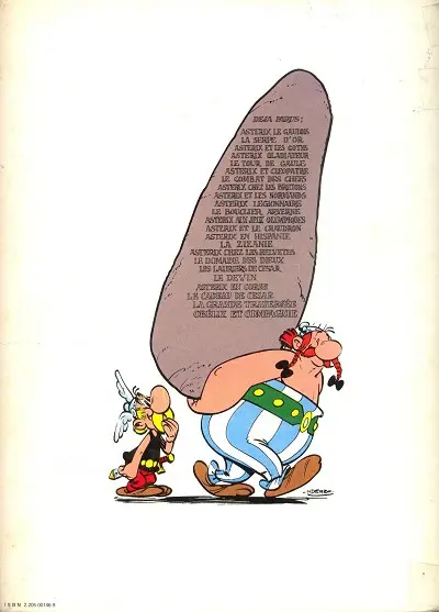Verso de l'album Astérix Tome 5 Le tour de Gaule d'Astérix