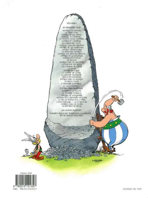 Verso de l'album Astérix Tome 3 Astérix et les Goths