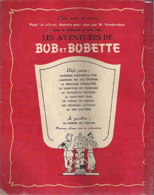 Verso de l'album Bob et Bobette Tome 6 Le Teuf-Teuf Club