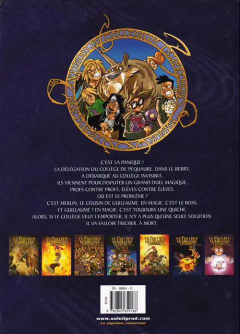 Verso de l'album Le Collège invisible Tome 4 Duelum magickum