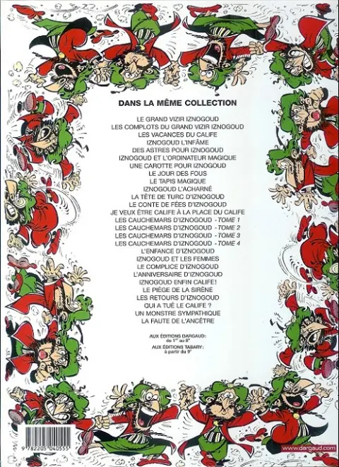 Verso de l'album Iznogoud Tome 1 Le Grand Vizir Iznogoud