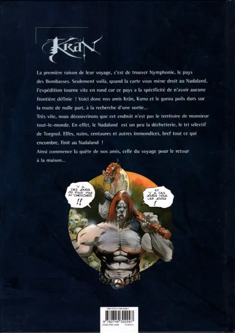 Verso de l'album Krän Tome 8 The key quête quouest ouane