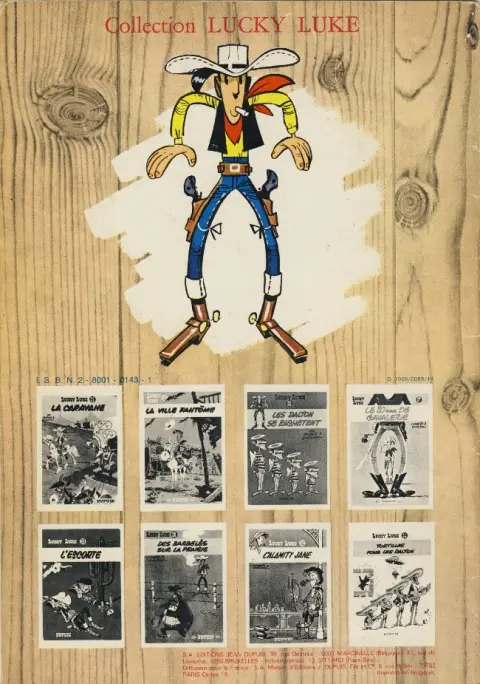 Verso de l'album Lucky Luke Tome 4 Sous le ciel de l'Ouest