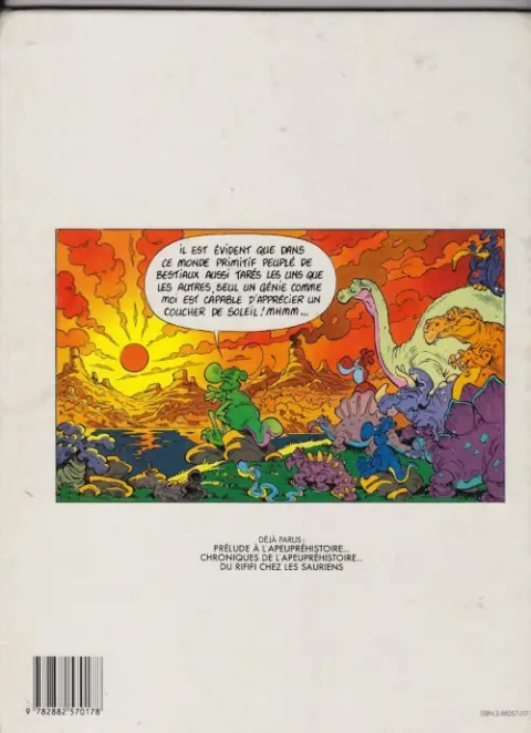 Verso de l'album Nabuchodinosaure Tome 2 Chroniques de l'apeupréhistoire...
